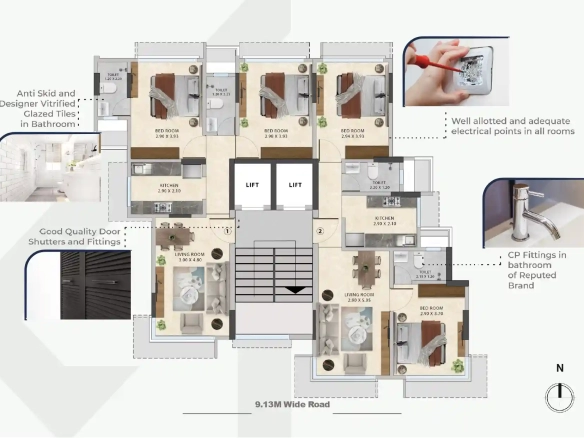 Akash CHS: Boutique 2 BHK Flats in Evershine Nagar, Malad West