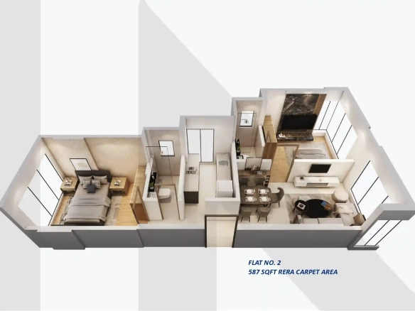 Akash CHS: Boutique 2 BHK Flats in Evershine Nagar, Malad West
