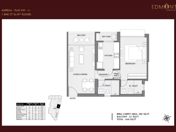 Edmont Kandivali West: Premium 2 BHK 3 BHK Luxury Tower