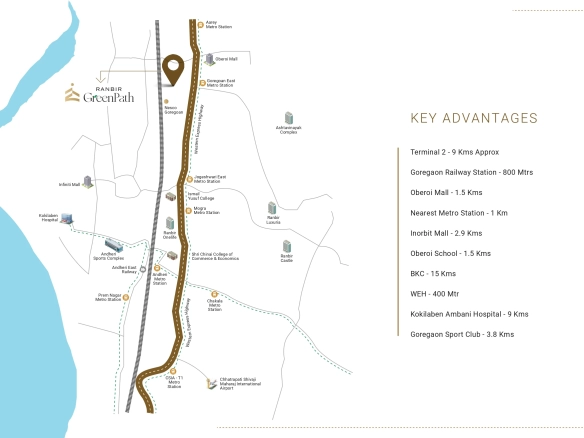 Ranbir Greenpath Goregaon East: Premium 1 & 2 BHK Flat Residential Tower