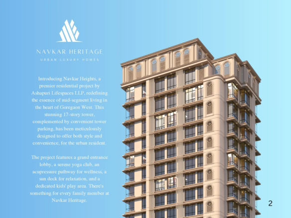 Navkar Heritage Goregaon West: Premium 1, 2 & 3 BHK Tower