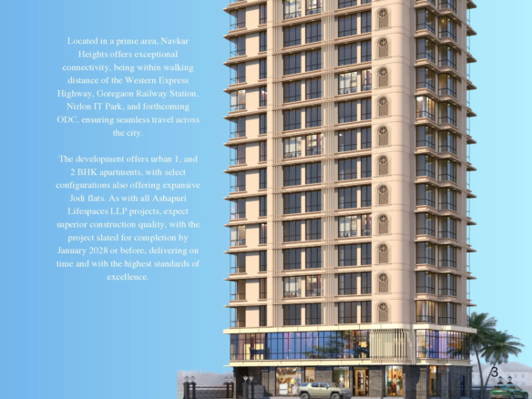 Navkar Heritage Goregaon West: Premium 1, 2 & 3 BHK Tower