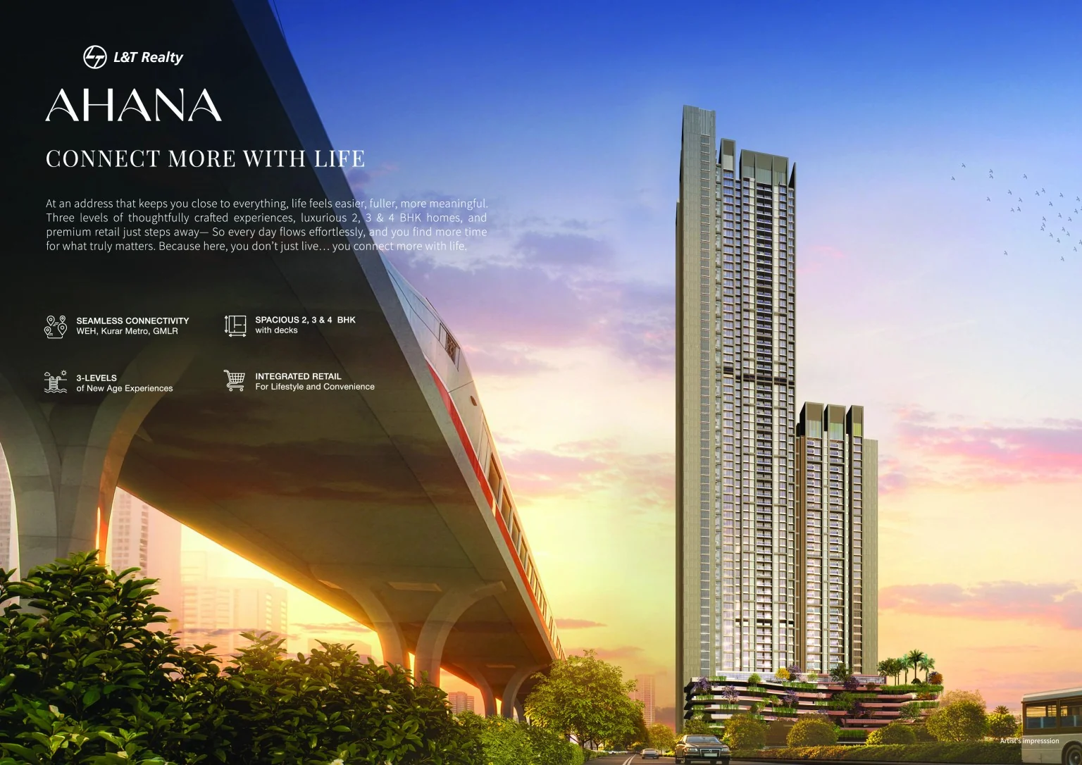 L&T Ahana Malad East: Premium 2, 3 & 4 BHK Residences