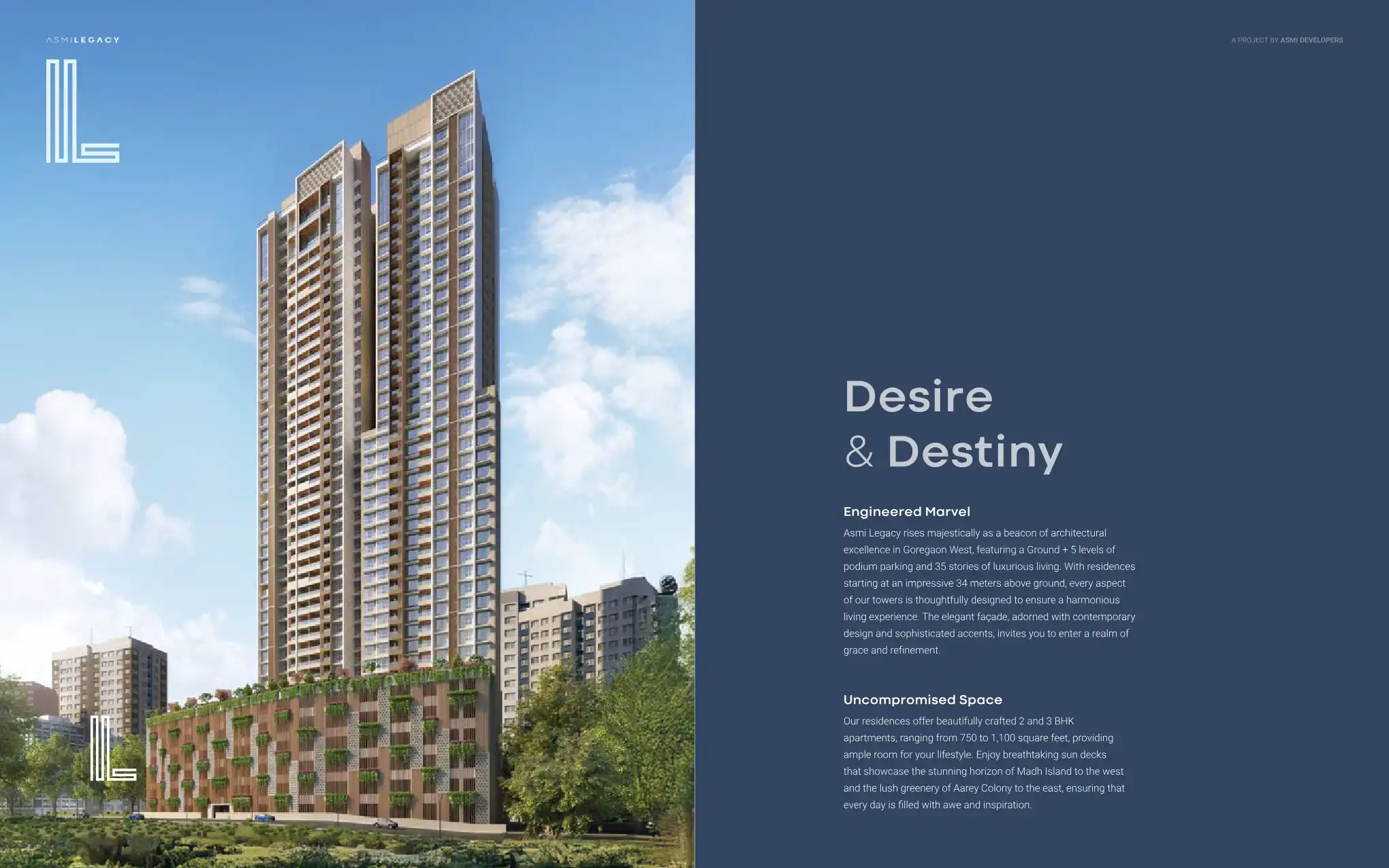 Asmi Legacy Asmi Roots Goregaon West residential towers