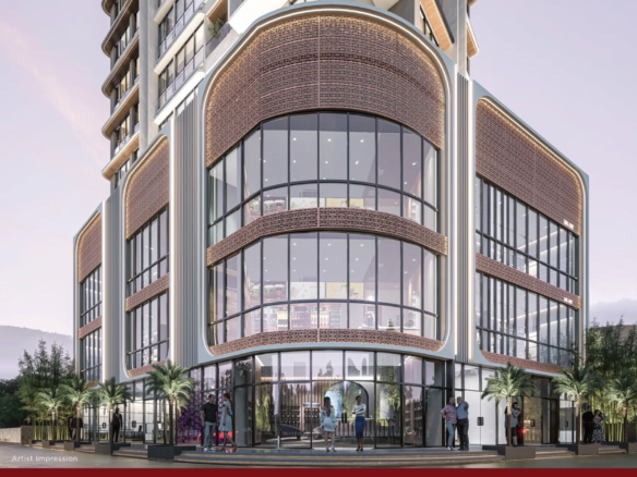 Malad Jewel modern commercial podium architectural rendering