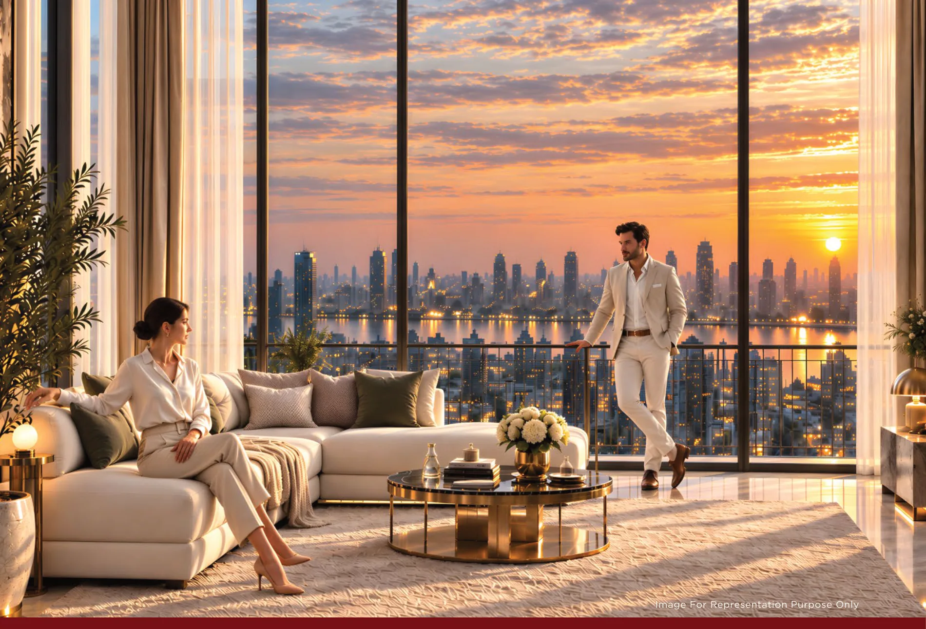 Malad Jewel premium residential interior and deck lifestyle rendering