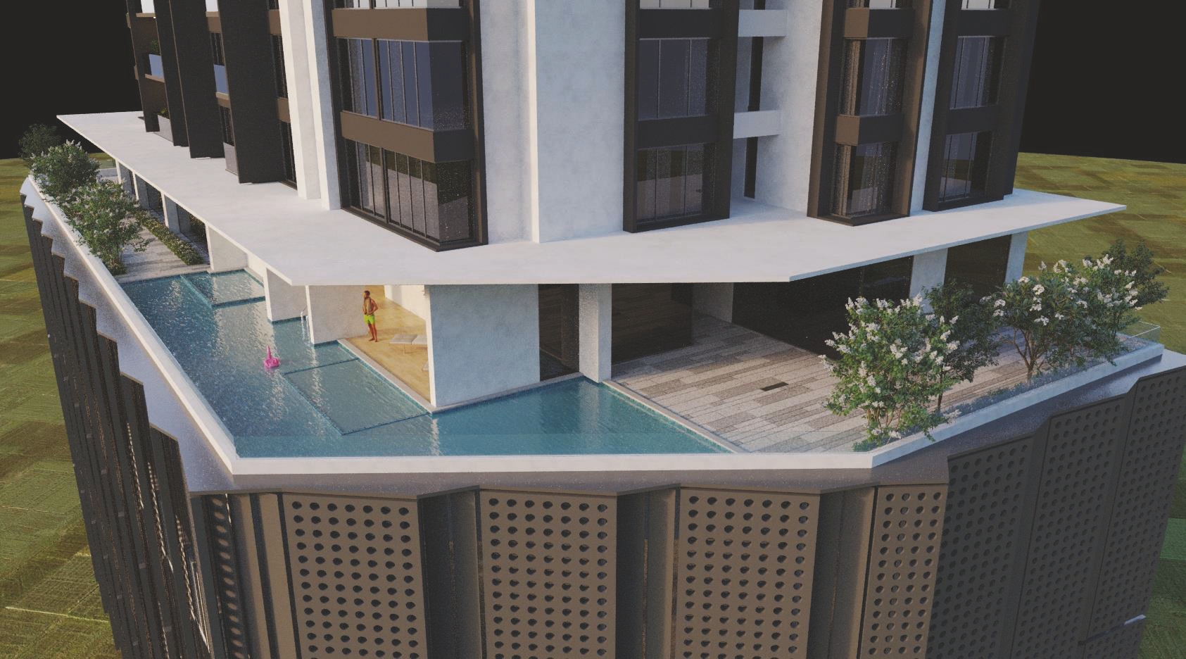 Omkar Alta Monte swimming pool amenity in Malad East Mumbai