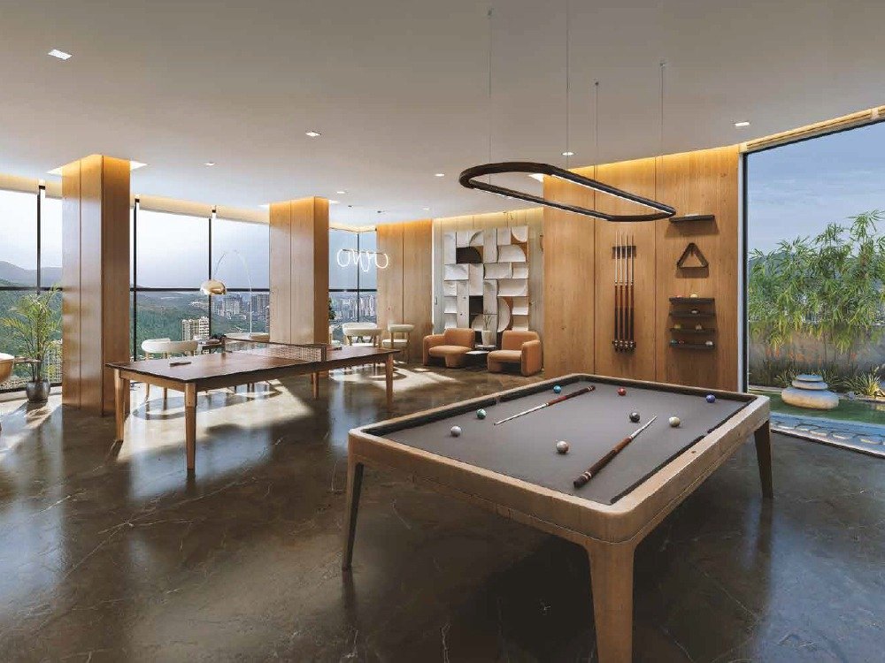 Indoor games room and billiards at SIXTY3 W.E. Residences, Goregaon East