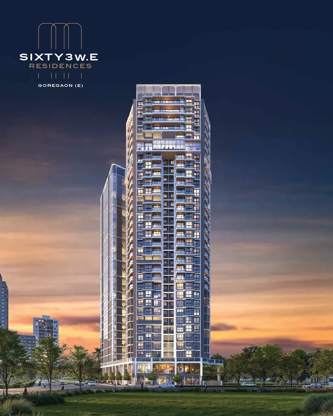 SIXTY3 W.E. Residences tower exterior at Goregaon East Mumbai